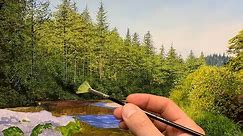 Easy Technique to Paint Realistic Pine Trees