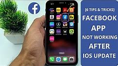 Facebook App Not Working on iPhone after iOS Update [FIXED]