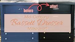Mid-Century Modern Bassett Dresser Makeover / DIY Furniture Flip / Finely Flipped