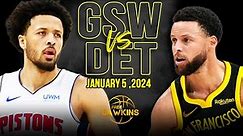 Golden State Warriors vs Detroit Pistons Full Game Highlights | January 5, 2024 | FreeDawkins