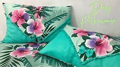 How To Make A Simple Pillowcase | Pillow cover with design | Full Tutorial For Beginners
