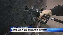 Gas prices expected to stay low in 2016