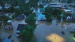 Drone video captures catastrophic western Kentucky flooding engulfing homes