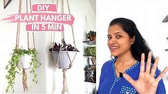 Make Indoor Plant Hangers Easily in 5 Minutes| DIY Macrame and Jute Hangers |e URBAN ORGANIC GARDEN