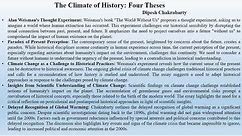 Dipesh Chakrabarty's "The Climate of History: Four Theses" (Summary)