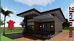 Two Bedrooms plan design animation rendering view