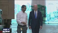 Biden tours green energy facility in Minnesota