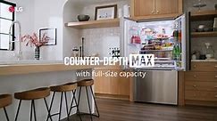 LG 26 cu. ft. Smart Counter-Depth MAX French Door Refrigerator with Dual Ice Makers in PrintProof Stainless Steel LRFXC2606S