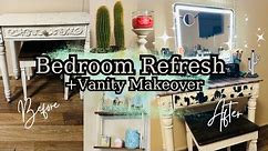 Mobile Home Bedroom Refresh + Vanity Makeover | Western Inspired #makeover