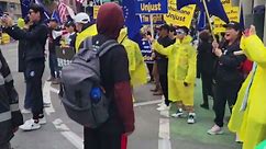 Anti-Communist Protest Lines San Francisco Street As President Xi Visits