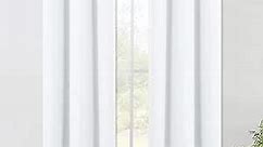NICETOWN Window Draperies Curtains Panels - Blocking Out 50% Sunlight Curtains, Grommet Top Small Window Drapes for Bedroom (2 Panels, 42 by 45, White)