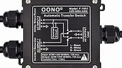 AC120V 15Amp Automatic Transfer Switch, ATS Auto Transfer Switch