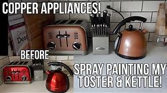 SPRAYPAINTING MY TOASTER & KETTLE | BUDGET APPLIANCE DIY MAKEOVER
