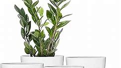 GARDIFE Plant Pots 7/6.5/6/5.5/5 Inch Self Watering Planters with Drainage Hole, Plastic Flower Pots, Nursery Planting Pot for All House Plants, Succulents,Snake Plant, African Violet, Flowers,White