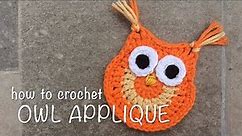 How To Crochet Owl Applique