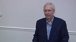 Mitch McConnell freezes at an event in Kentucky on Aug. 30.