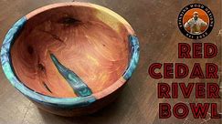 #7 The Fire River Bowl: Red Cedar and Epoxy