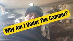 Under my RV To Fix Composting Toilet Issue and Underbelly Hack