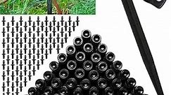 CARPATHEN Drip Irrigation Emitters Vortex - 100 Black Drip Irrigation Parts for Irrigation Kit - ¼ inch Irrigation Tubing Compatible - 360 deg Adjustable Fan Sprayer for Raised Garden Bed, Pots