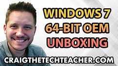 Windows 7 64-Bit Home Premium OEM Edition Unboxing Video