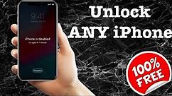 Unlock Any iPhone Without the Passcode Fast and Free | Bypass LockScreen 2022 Version