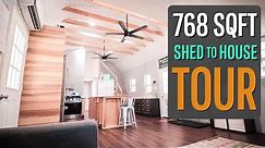 16x48 Shed to House Tour {with TWO lofts}