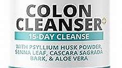 Colon Cleanse - Supports Detox, Gut Health, & Bloating Relief - Contains Herbs, Fibers, & Probiotics - Advanced Cleansing Formula with Psyllium Husk Powder, Non-GMO, 30 Capsules