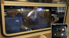 NYC vandals smash windows on dozens of subway trains, suspending service