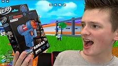 MAD CITY NERF RAY UNBOXING & GAMEPLAY! (ROBLOX)