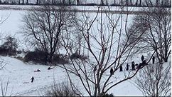 So cool this Amish kids enjoying the beautiful winter in my back yard ! Fun to watch they look alike because of their wardrobe black !❄️❄️❄️❄️👏👍❤️💦 | Amalia Gray Salon And Spa