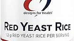 Designs for Health Red Yeast Rice Capsules - 1200mg (1.2g) Red Yeast Rice Supplement to Support Cardiovascular Health - Non-GMO, Made with US-Grown Organic Red Yeast Rice (180 Capsules)