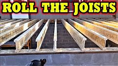 How to install / roll Floor I-Joists on a basement addition D.I.Y.