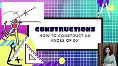How to construct an angle of 30°.
