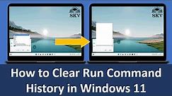 How to Clear Run Command History on Windows 11 (2 Methods) | How to Clear Run History in Windows 11