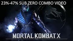 Mortal Kombat X - Sub Zero Cryomancer Combos 23%-47% (1080p 60fps MKX Gameplay)