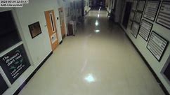 CCTV show tornado winds damaging school in Amory, Mississippi