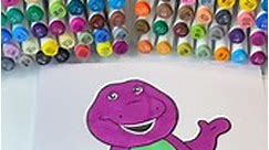 Barney 💜💚 #coloring #asmr #asmrsatisfying #satisfying #explorereels #coloringforadults #coloringwithmarkers #fbreelsfypシ゚viral #oddlysatisfying | Jasmine Graham