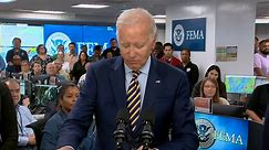 Biden visits FEMA headquarters to thank workers for their disaster response