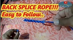 BE THE BEST FISHING NET| BACK SPLICE ROPE TUTORIAL[easy to follow]step by step