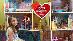 Princess Belle and Ariel Valentine's Day Story with Barbie Shop, Barbie Fashion, Barbie Pets