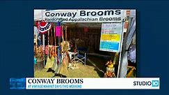 Testing out my broom-making skills with Conway Brooms