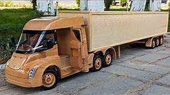 Wood Truck - Tesla Semi DayCab Tractor Truck - Awesome Woodcraft