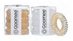 Goomee Spiral Hair Ties for Women, 8-Pack – Easy-off Coil Hair Elastics, Prevent Tangles, Breakage, Headaches – Bump-Less Pony Tails Hair Holders for Thick Hair or Thin Hair, Diamond Clear and Whiskey