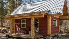 Small Post & Beam Log Cabin with Amazing Interior