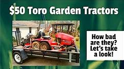 Picking up two Toro Wheel Horse garden tractors for $50! How bad are they?