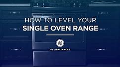 Leveling or Adjusting Range Height - Single Oven