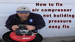 How to repair fix air compressor not building pressure easy fix