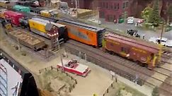 O scale model train layout