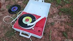 Vintage Sears Record Player Destruction
