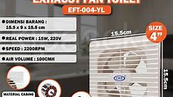 Exhaust Fan Toilet CKE EFT-004 4 Inch Rumah Toilet Dapur Eksos di Kipas Online CKE | Tokopedia